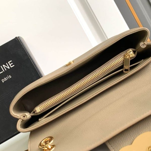 CELINE MEDIUM VICTOIRE BAG IN SUPPLE GRAINED BROWN SEPIA 25CM 115853FDU 18BS