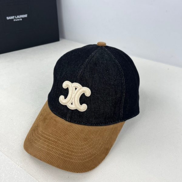 CELINE TRIOMPHE BASEBALL CAP IN UNION WASH BLACK