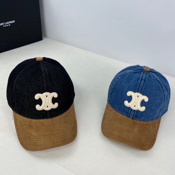 CELINE TRIOMPHE BASEBALL CAP IN UNION WASH BLACK