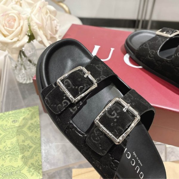 GUCCI WOMEN’S  SLIDE SANDAL BLACK ‎816380 AADUO 1000