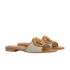 GUCCI WOMEN’S INTERLOCKING G SLIDE SANDAL BROWN 835723 FAEA0 9562