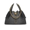 CHANEL 25 SMALL HANDBAG WASHED DENIM BLACK 30CM AS5293 B20520 U0725