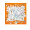 HERMES SUR MON NUAGE SCARF ORANGE 90CM