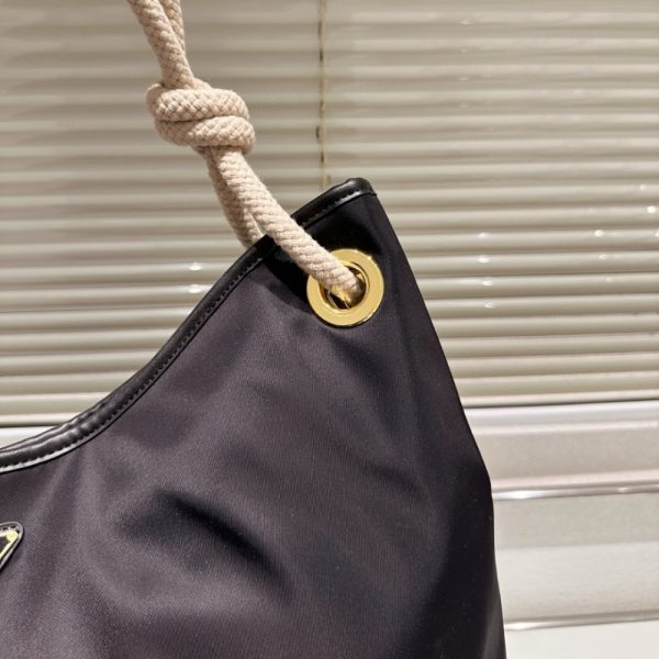PRADA MARINER LARGE RE NYLON SHOULDER BAG BLACK 48CM 1BC244 2HG8 F0002 V OOO