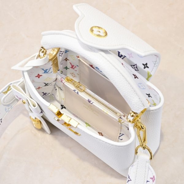 LOUIS VUITTON X TAKASHI MURAKAMI CAPUCINES BB WHITE 21CM M13253