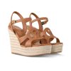 LOUIS VUIITON LV ISOLA WEDGE SANDAL COGNAC 1ACI7N