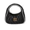 MIUMIU WANDER MATELASSÉ BAG BLACK AND WHITE 20CM