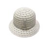 SAINT LAURERT YSL RAFFIA BUCKET HAT WHITE