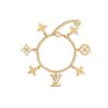 LOUIS VUITTON LV ICONIC CHARMS BRACELET GOLD M1376A