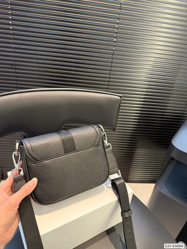 PRADA POCKET NAPPA LEATHER BAG BLACK 17CM 1BD295 789 F002