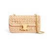 CELINE CHAIN SHOULDER BAG CLAUDE IN RAFFIA EFFECT TEXTILE