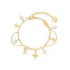 LOUIS VUITTON BLOOMING PEARLS BRACELET GOLD M1684A