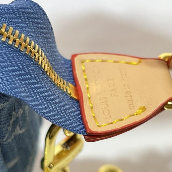 LOUIS VUITTON POCHETTE ACCESSOIRES WASHED DENIM BLUE 22CM