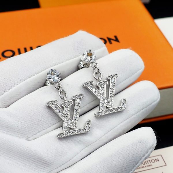 LOUIS VUITTON LADY LV OHRRINGE PALLADIUM M02513