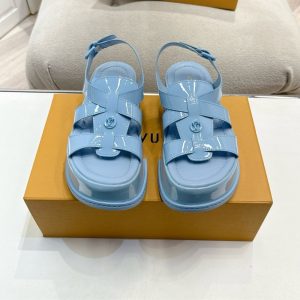 LOUIS VUITTON MAYA PLATFORM SANDAL LIGHT BLUE 1AGY10