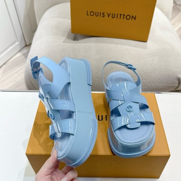 LOUIS VUITTON MAYA PLATFORM SANDAL LIGHT BLUE 1AGY10