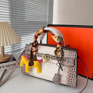 HERMES KELLY HIMALAYA BLANC 18CM