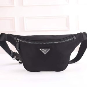 PRADA NYLON BELT BAG BLACK 30CM