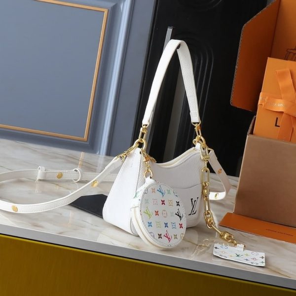 SUMMER SET:  LOUIS VUITTON X MURAKAMI MARELLINI BAG WHITE & MONOGRAM MULTICOLOR WHITE
