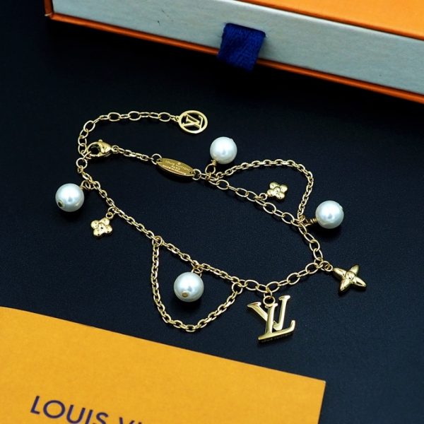 LOUIS VUITTON BLOOMING PEARLS BRACELET GOLD M1684A