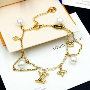 LOUIS VUITTON BLOOMING PEARLS BRACELET GOLD M1684A