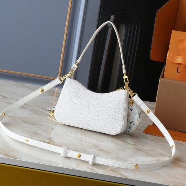 SUMMER SET:  LOUIS VUITTON X MURAKAMI MARELLINI BAG WHITE & MONOGRAM MULTICOLOR WHITE