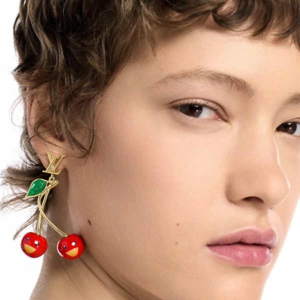 LOUIS VUITTON X MURAKAMI CERISE EARRINGS M02808