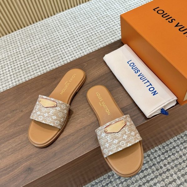 LOUIS VUITTON LILY FLAT MULE NATURAL 1AHLWF