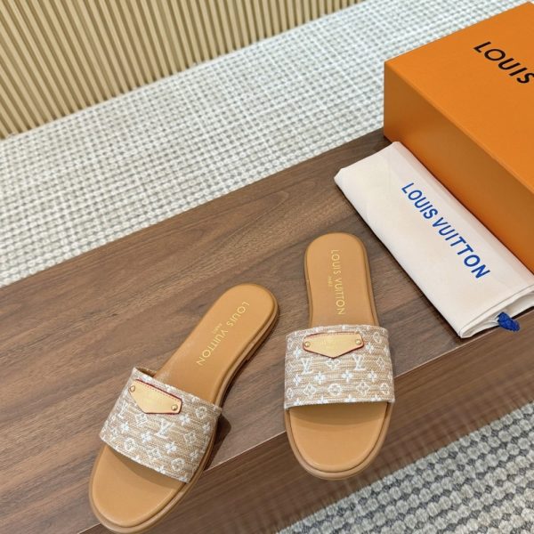 LOUIS VUITTON LILY FLAT MULE NATURAL 1AHLWF