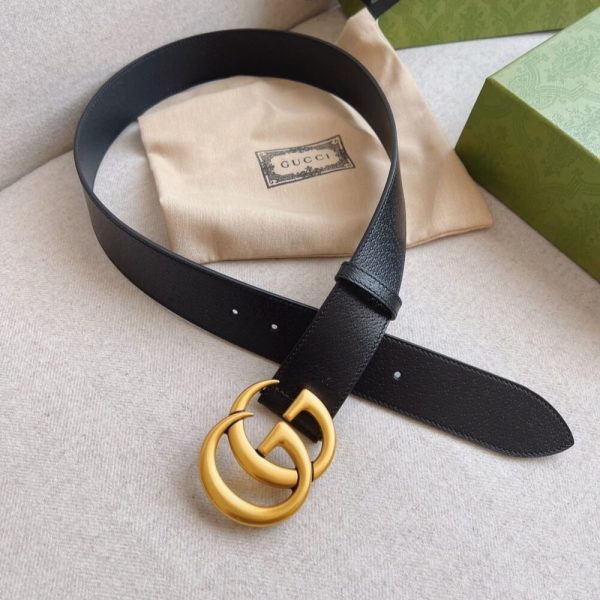 SUMMER SET: GUCCI MARMONT MEDIUM MATELASSÉ SHOULDER BAG & MAMON GG GOLD LOGO BELT