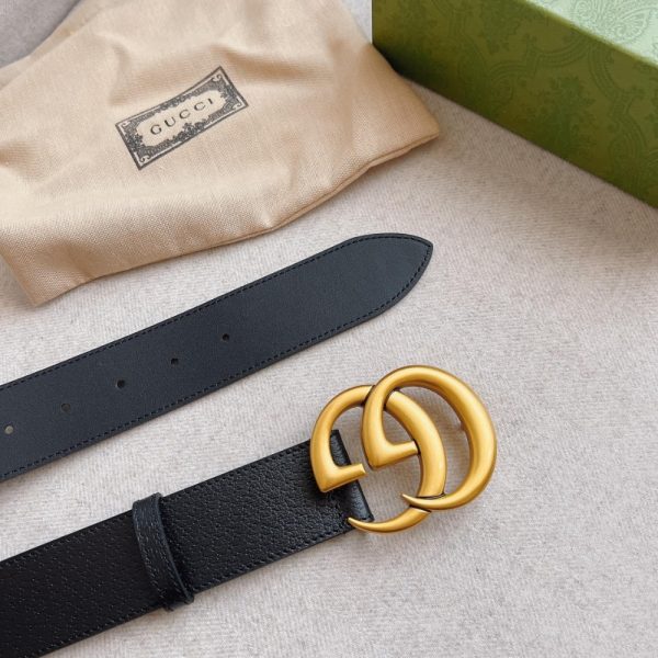 SUMMER SET: GUCCI MARMONT MEDIUM MATELASSÉ SHOULDER BAG & MAMON GG GOLD LOGO BELT