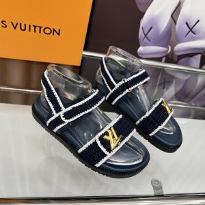 LOUIS VUITTON LV SUNSET COMFORT SANDAL BLUE AND WHITE 1AHKI7