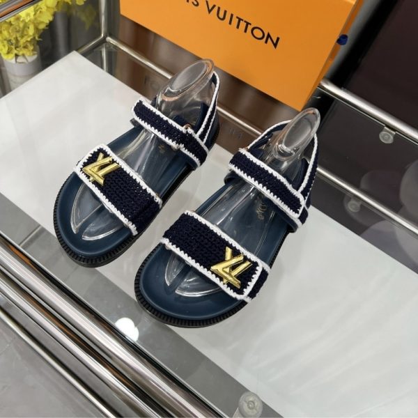 LOUIS VUITTON LV SUNSET COMFORT SANDAL BLUE AND WHITE 1AHKI7