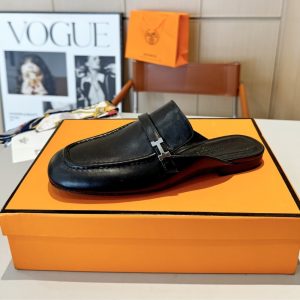 HERMES LENA MULE BLACK H241037Z 02350