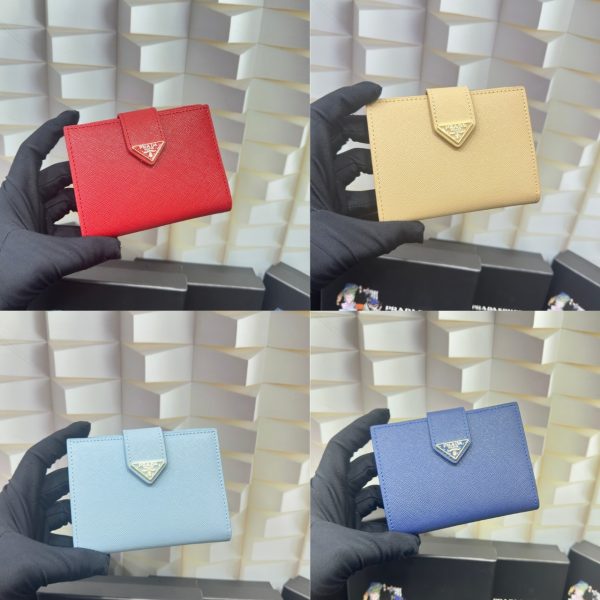 PRADA SAFFIANO TRIANGLE WALLET VANILLA 12CM 1ML018 QHH F0032