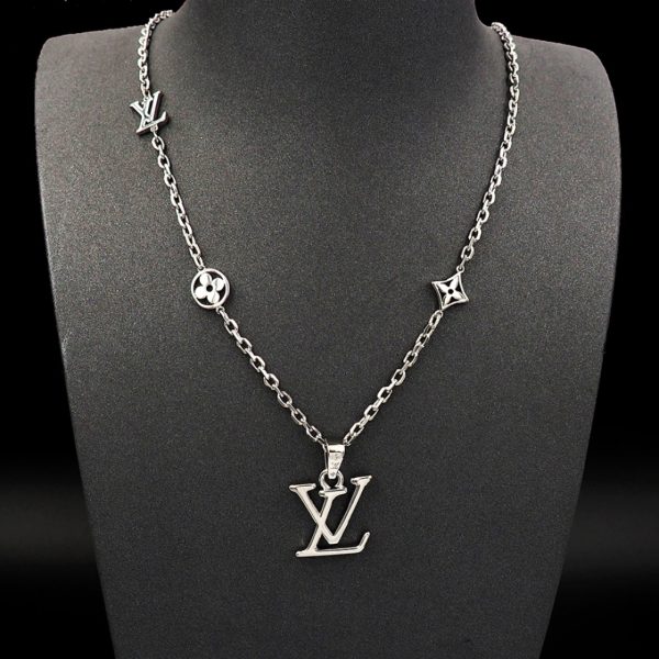 LOUIS VUITTON DIMENSION NECKLACE PENDANT SILVER M02747