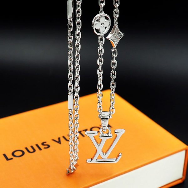 LOUIS VUITTON DIMENSION NECKLACE PENDANT SILVER M02747