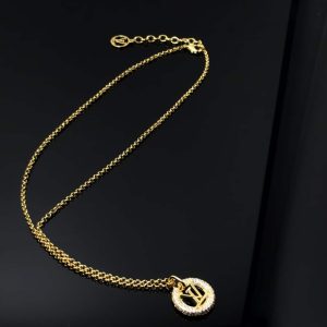 LOUIS VUITTON LOUISE BY NIGHT NECKLACE GOLD M00759