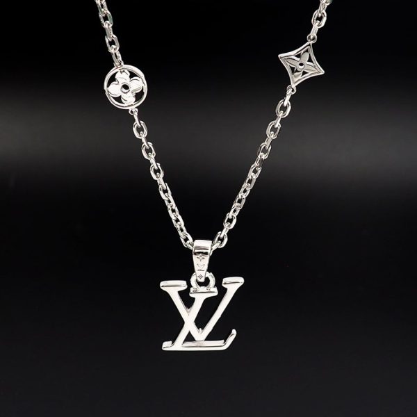 LOUIS VUITTON DIMENSION NECKLACE PENDANT SILVER M02747