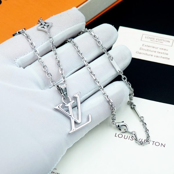 LOUIS VUITTON DIMENSION NECKLACE PENDANT SILVER M02747