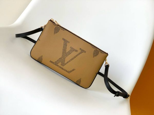 LV Unisex Double Zip Pochette Monogram