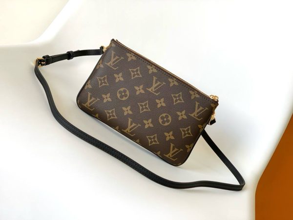 LV Unisex Double Zip Pochette Monogram