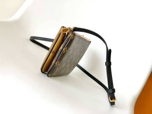 LV Unisex Double Zip Pochette Monogram