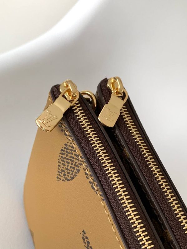 LV Unisex Double Zip Pochette Monogram