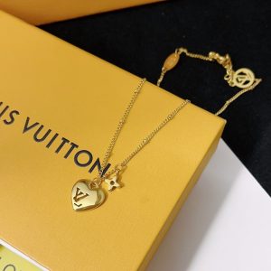 LOUIS VUITTON BLOOMING HEART NECKLACE GOLD M02310