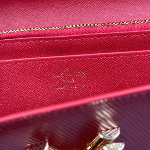 LOUIS VUITTON COQUELICOT EPI LEATHER TWIST WALLET RED 19CM