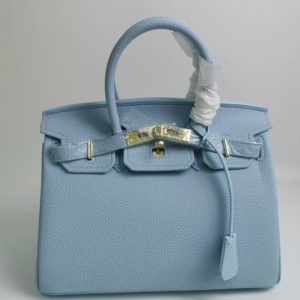 HERMES BIRKIN 35 TOGO LEATHER GOLD HARDWARE BLUE 35CM