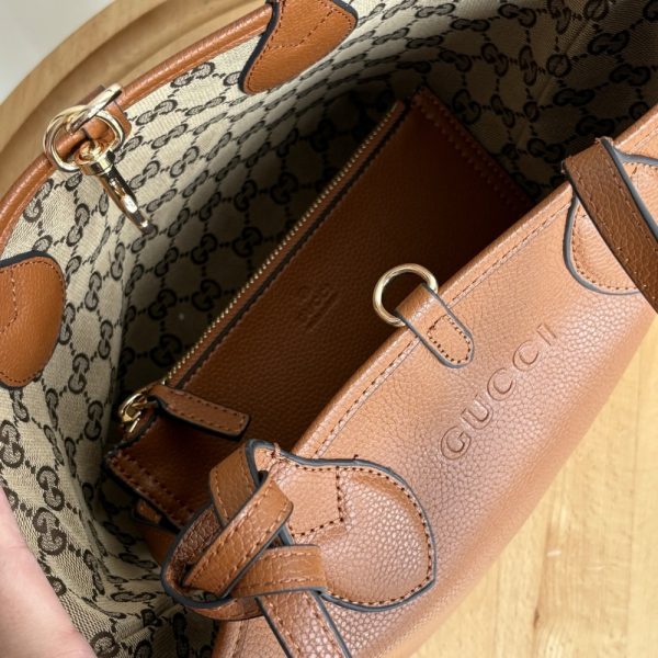 GUCCI TOTISSIMA SMALL REVERSIBLE TOTE BAG BROWN 21CM 839124 AAFEQ 2743
