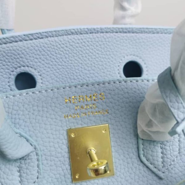 HERMES BIRKIN 35 TOGO LEATHER GOLD HARDWARE BLUE 35CM