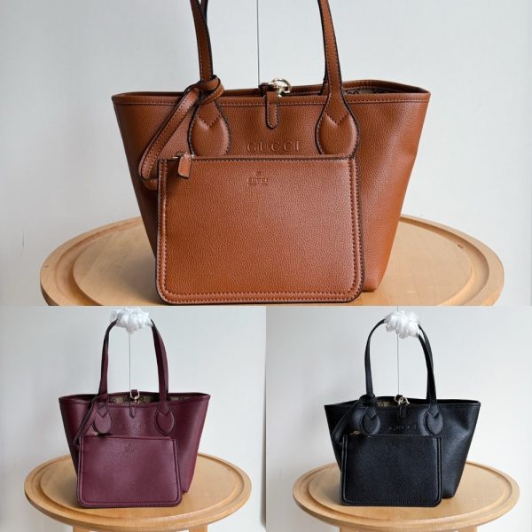 GUCCI TOTISSIMA SMALL REVERSIBLE TOTE BAG BROWN 21CM 839124 AAFEQ 2743